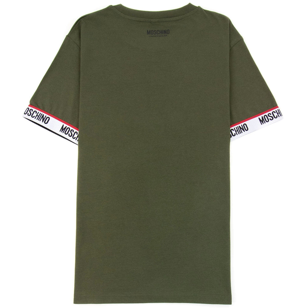 Moschino Underwear Tape Cuff Sleeve T Shirt Khaki 0430