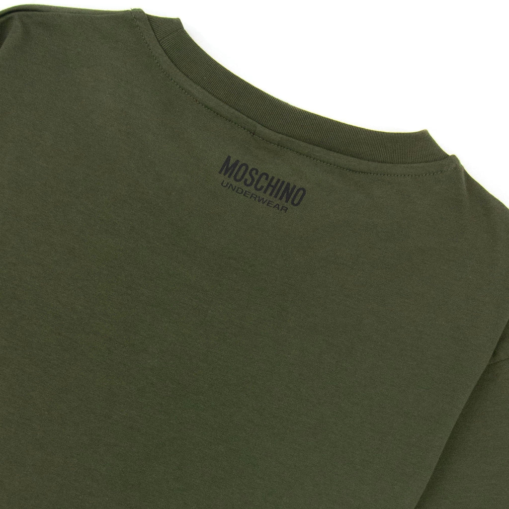 Moschino Underwear Tape Cuff Sleeve T Shirt Khaki 0430