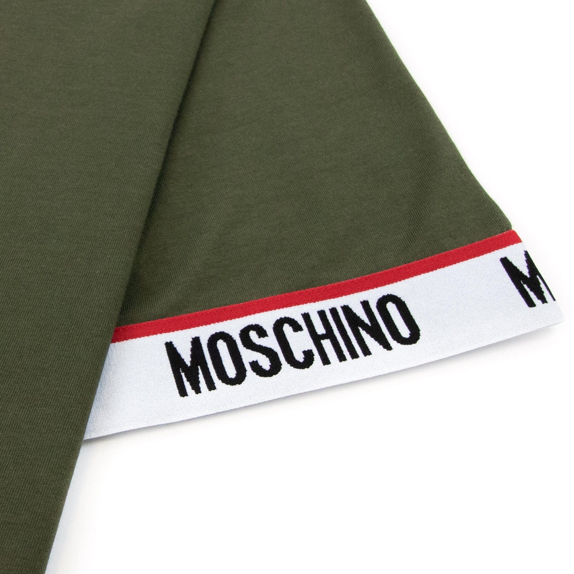 Moschino Underwear Tape Cuff Sleeve T Shirt Khaki 0430