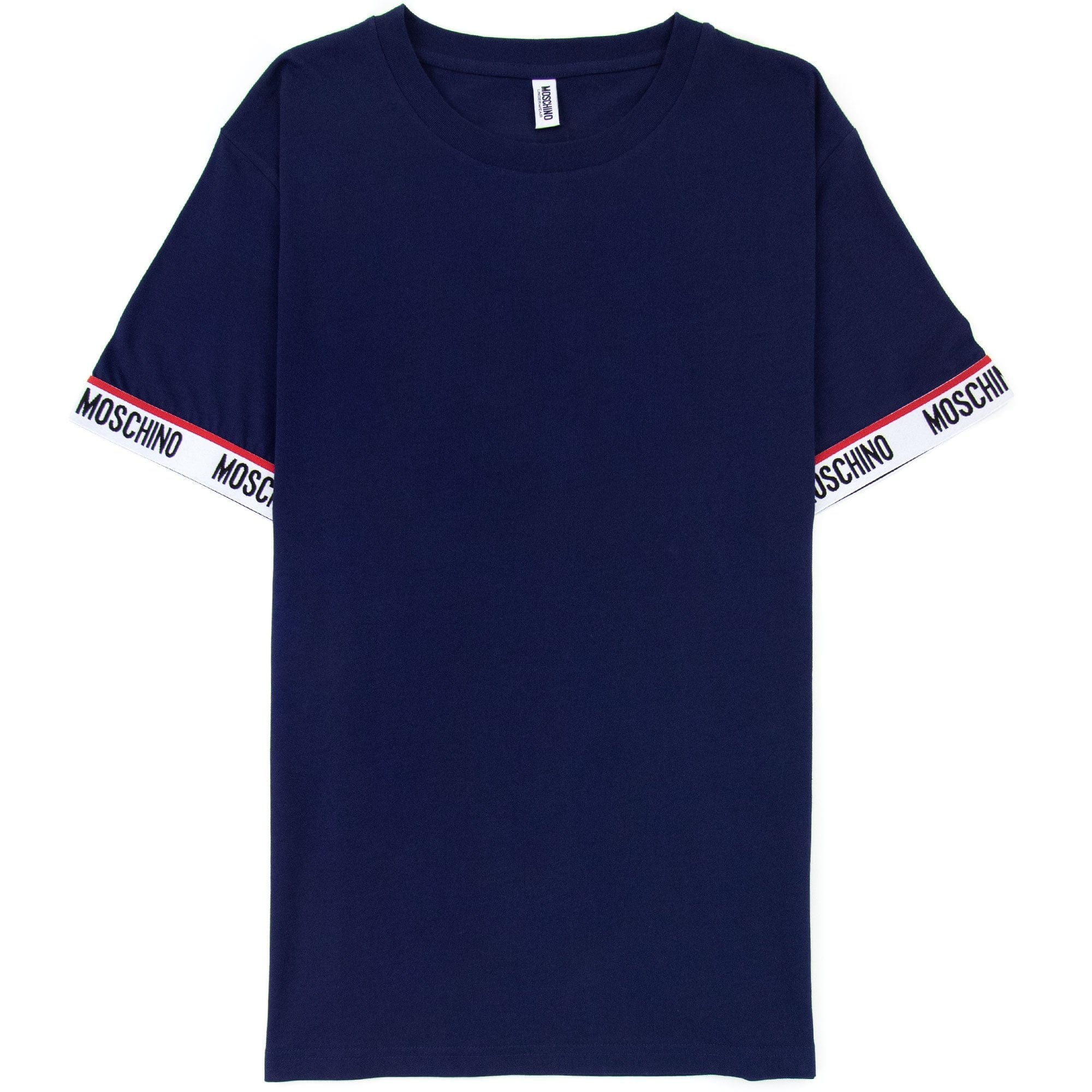 Moschino Underwear Tape Cuff Sleeve T Shirt Dark Blue