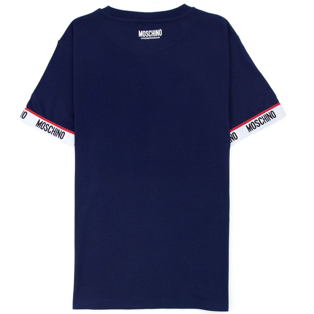 Moschino Underwear Tape Cuff Sleeve T Shirt Dark Blue