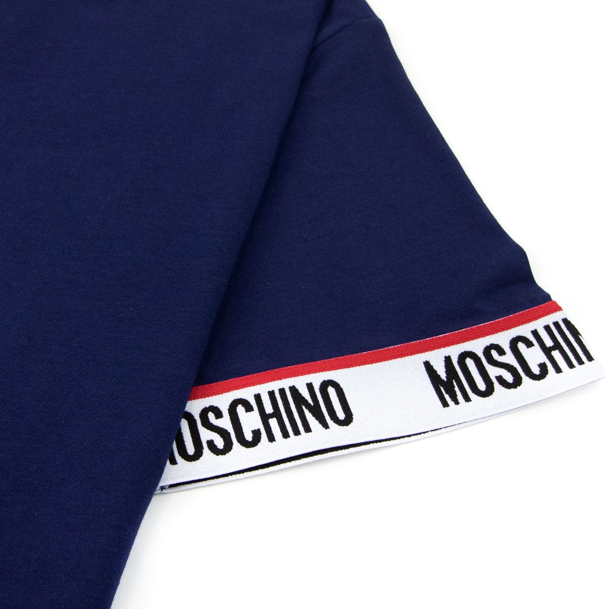Moschino Underwear Tape Cuff Sleeve T Shirt Dark Blue