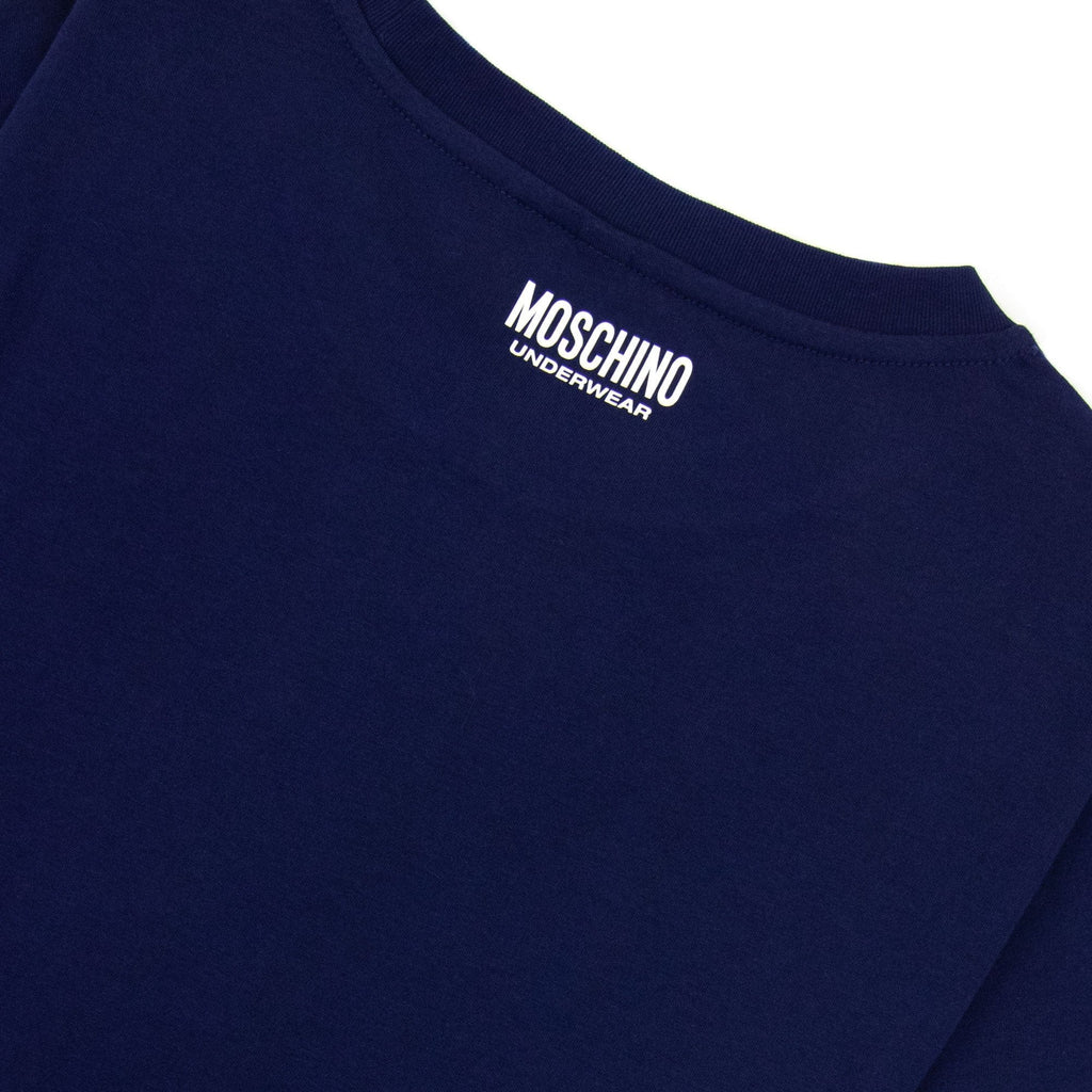 Moschino Underwear Tape Cuff Sleeve T Shirt Dark Blue