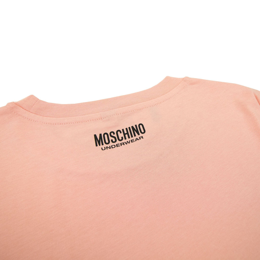 Moschino Underwear Tape Cuff Sleeve T Shirt Pink 0227