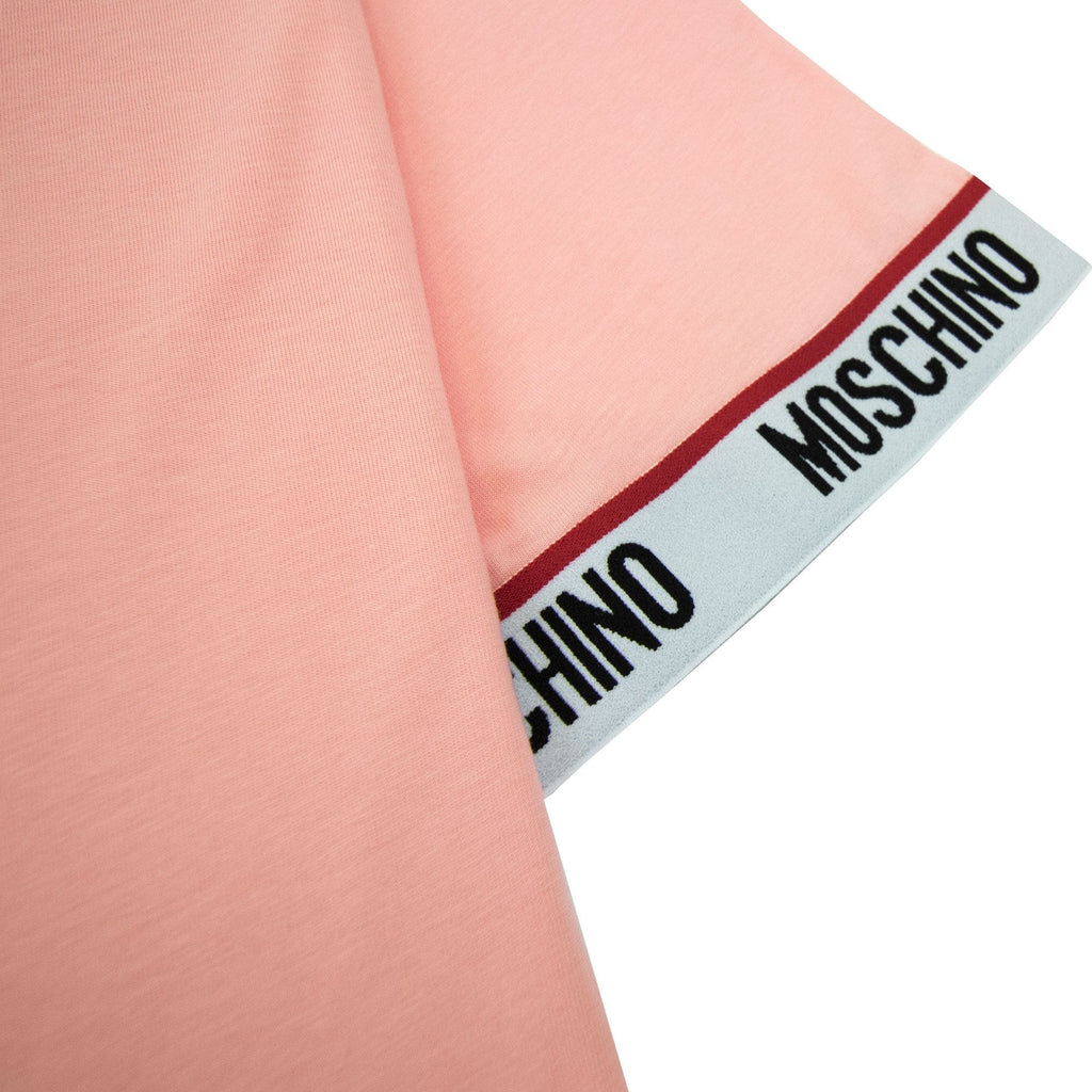 Moschino Underwear Tape Cuff Sleeve T Shirt Pink 0227