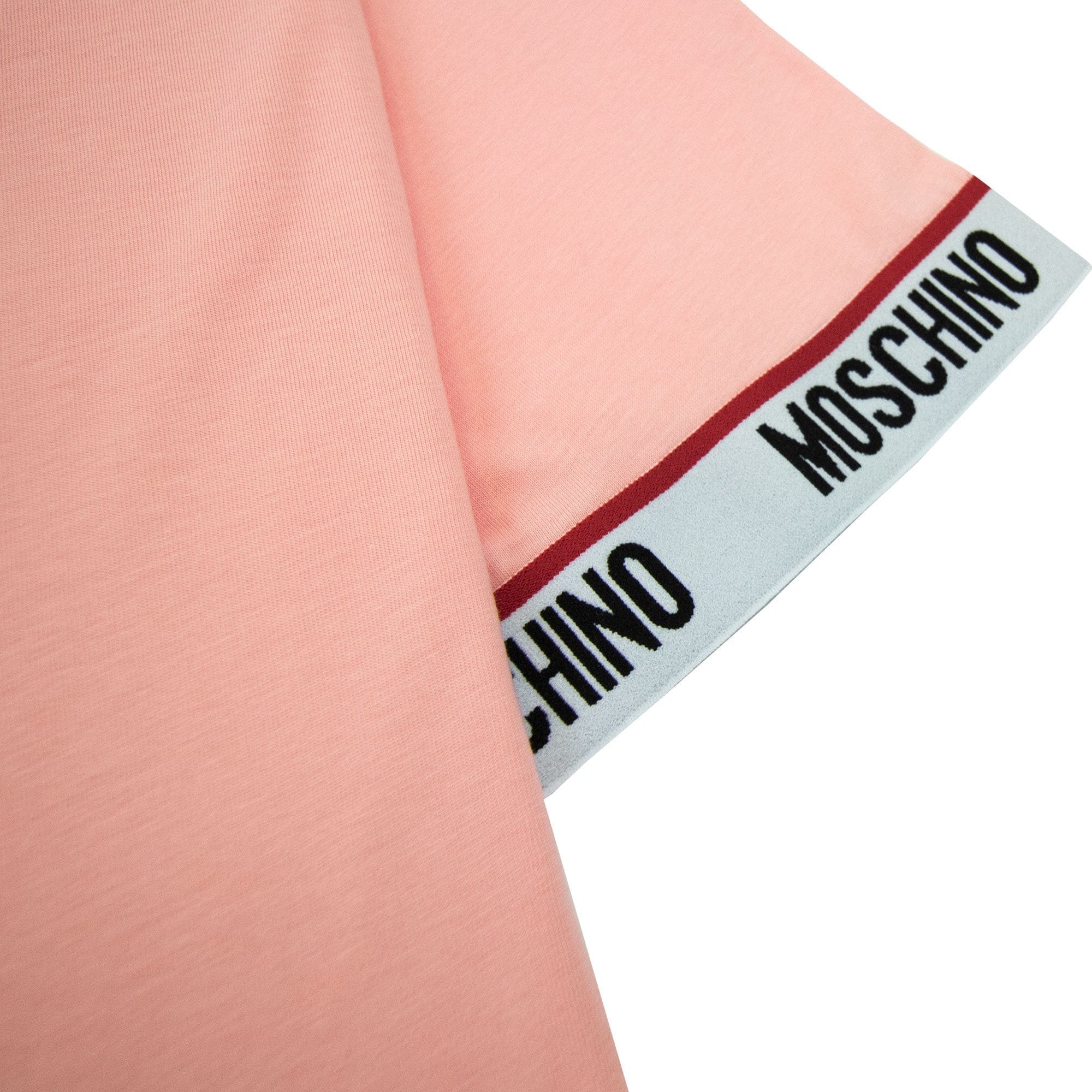 Moschino Underwear Tape Cuff Sleeve T Shirt Pink 0227
