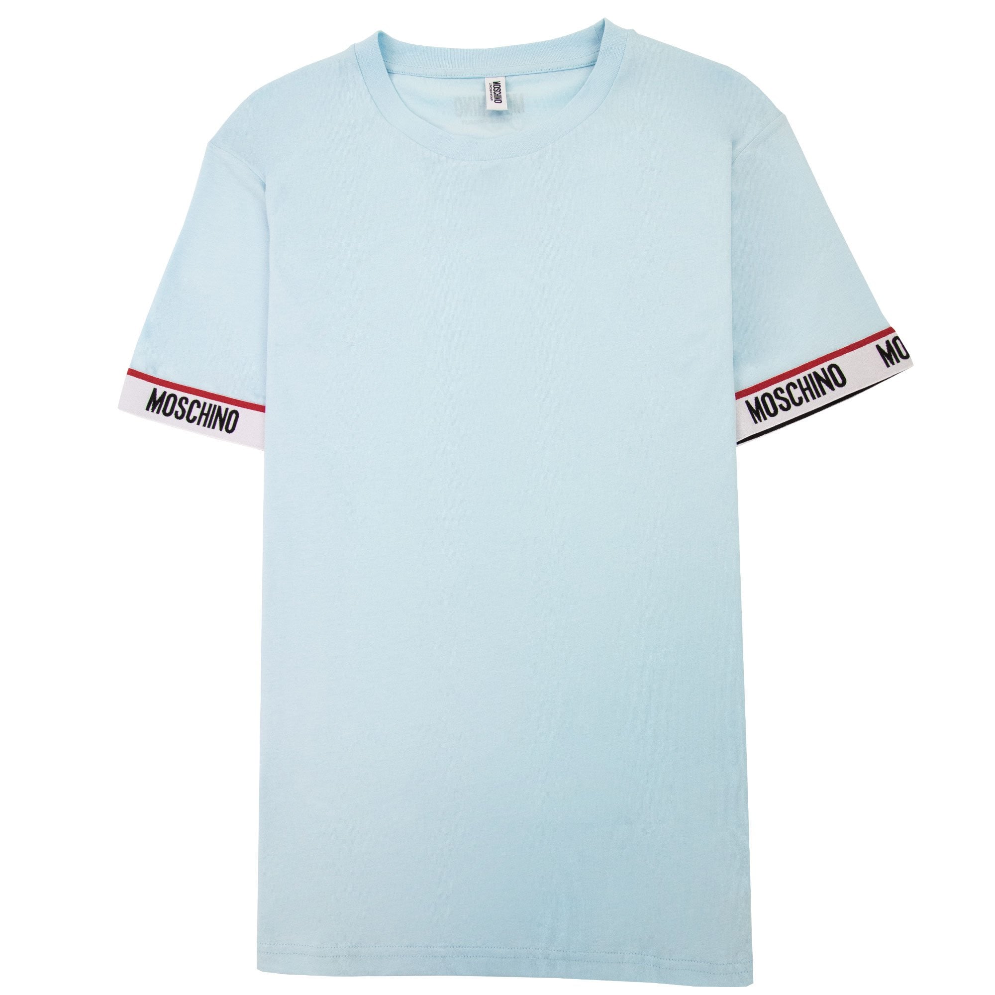 Moschino Underwear Tape Cuff Sleeve T Shirt Sky Blue 0332