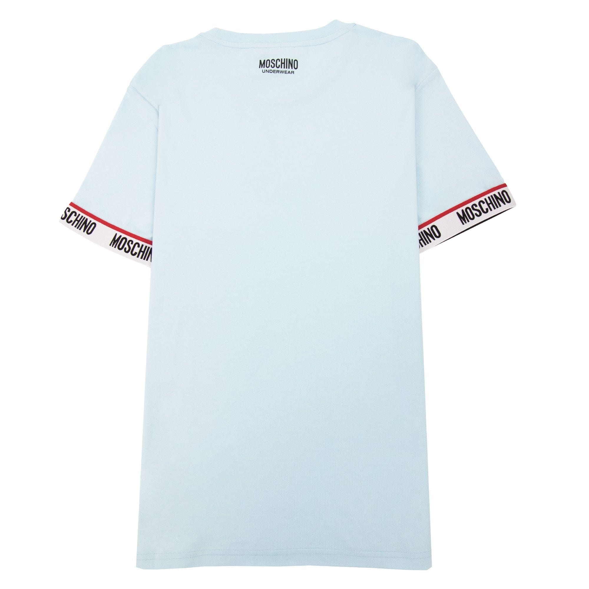 Moschino Underwear Tape Cuff Sleeve T Shirt Sky Blue 0332