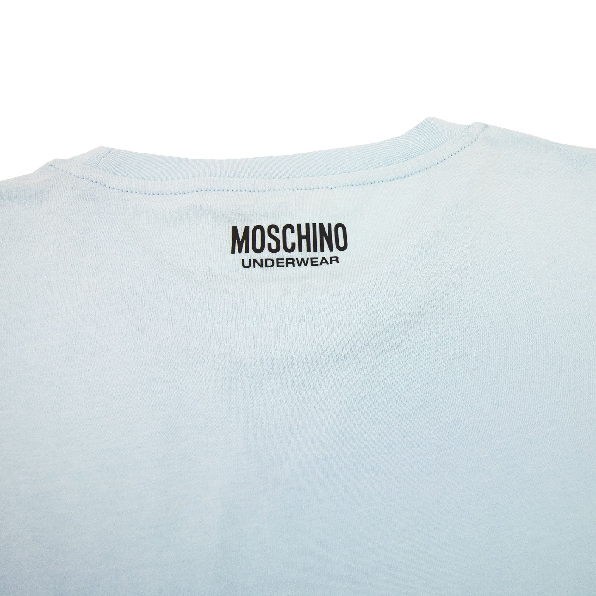 Moschino Underwear Tape Cuff Sleeve T Shirt Sky Blue 0332