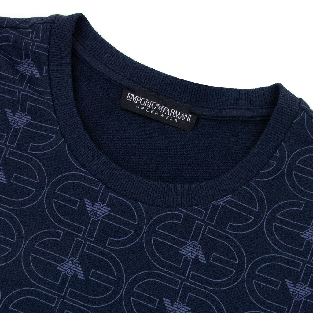 Emporio Armani Logo Loungewear T Shirt Navy