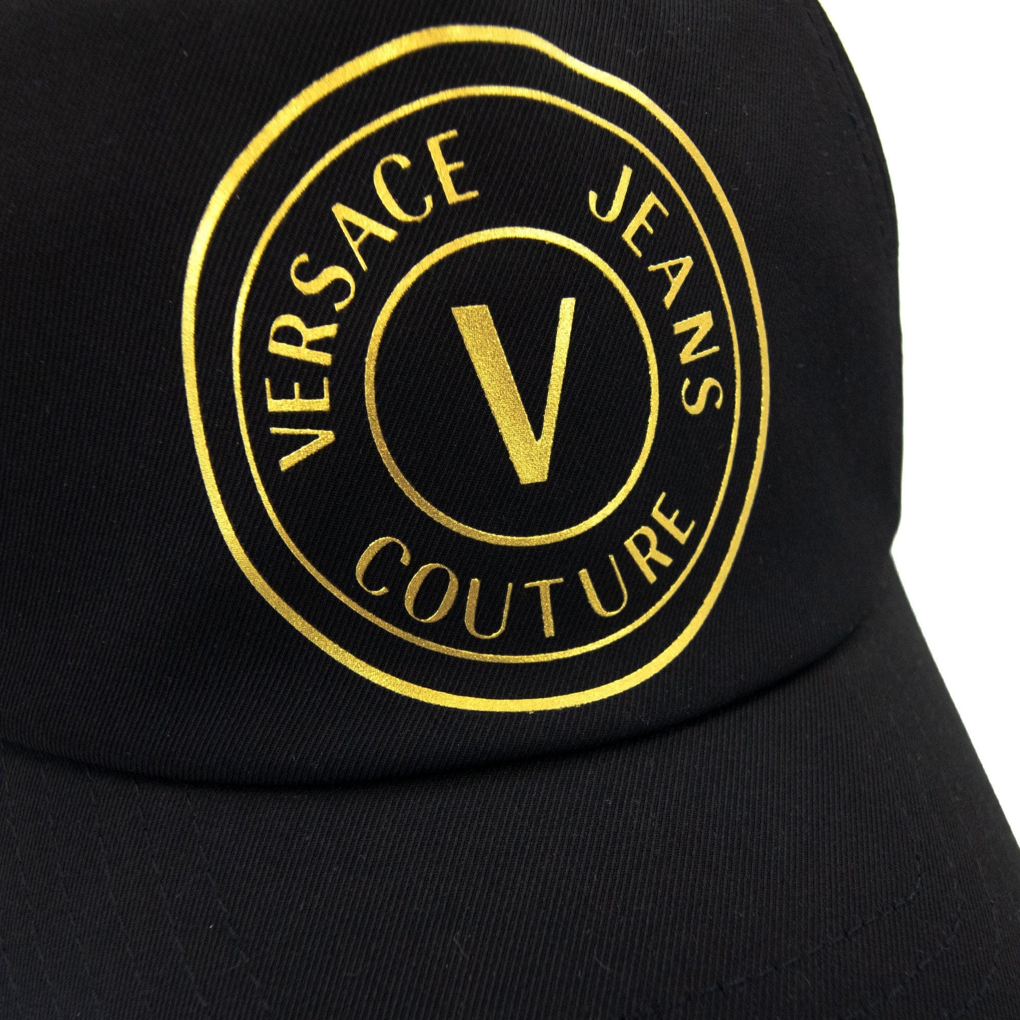 Versace Jeans Couture Logo Print Baseball Cap Black/gold