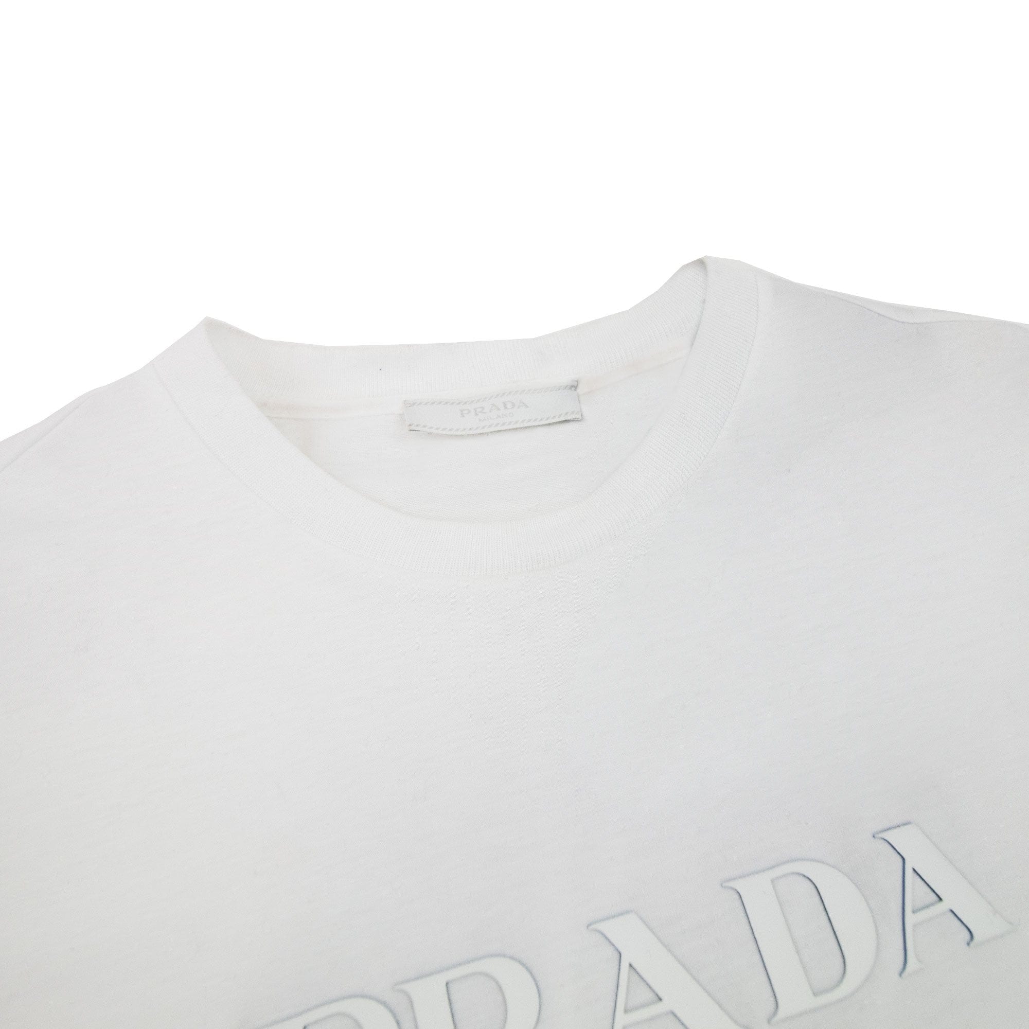 Prada Prada Milano Silicone Logo T-shirt White