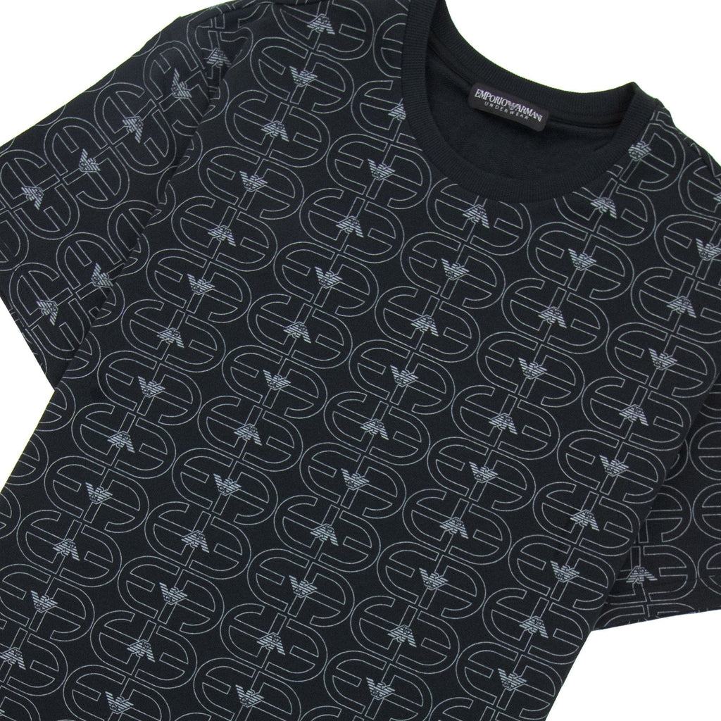 Emporio Armani Logo Loungewear T Shirt Black