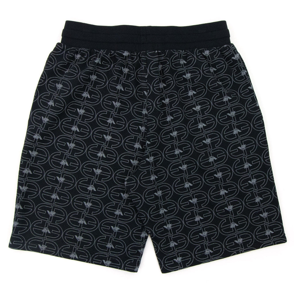 Emporio Armani Logo Loungewear Bermuda Shorts Black