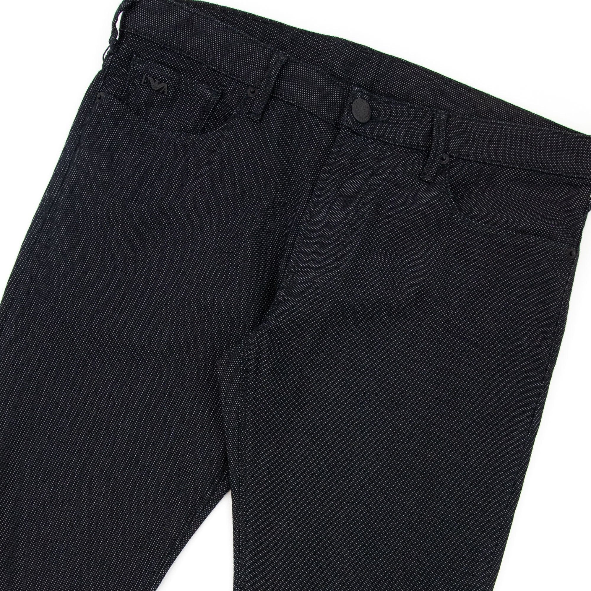 Emporio Armani J06 Slim Fit Cotton Blend Armure Trouser Black 999
