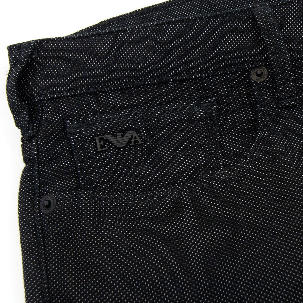 Emporio Armani J06 Slim Fit Cotton Blend Armure Trouser Black 999