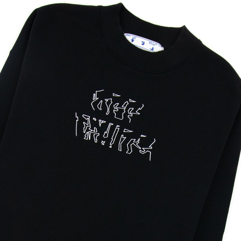 Off White Neon Arrow Skate Crewneck Sweatshirt Black/white