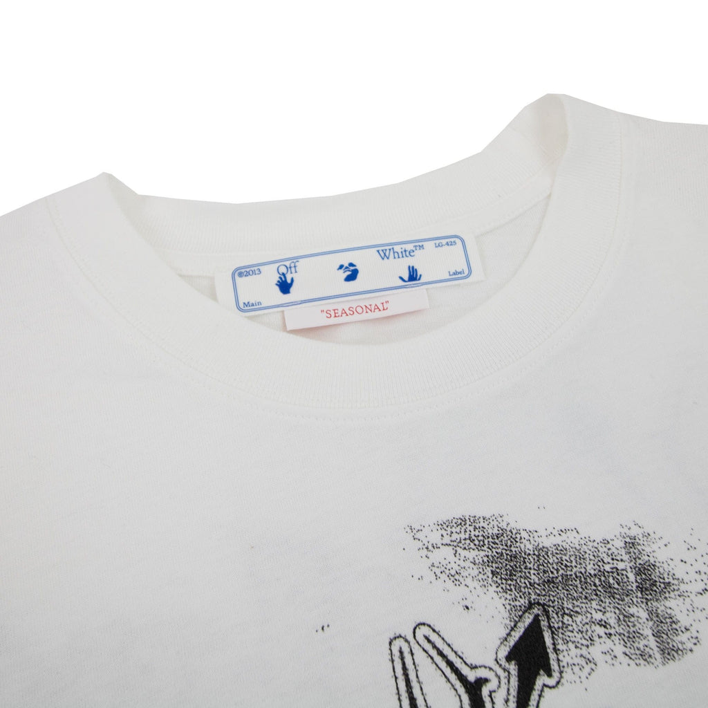 Off White Tribal Type Slim Fit S/s T Shirt White/black