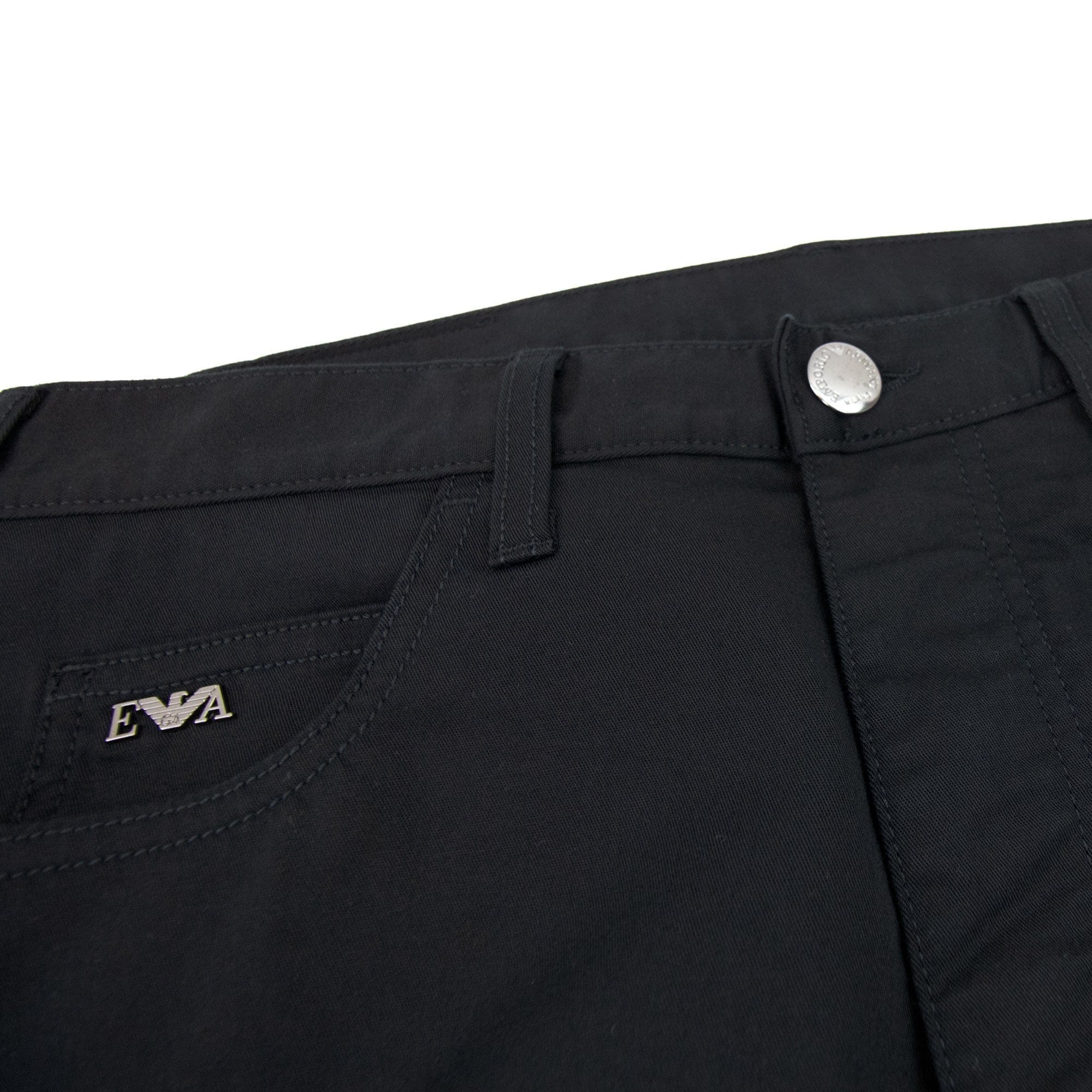 Emporio Armani J21 Regular Fit Stretch Gabardine Jeans Black 999