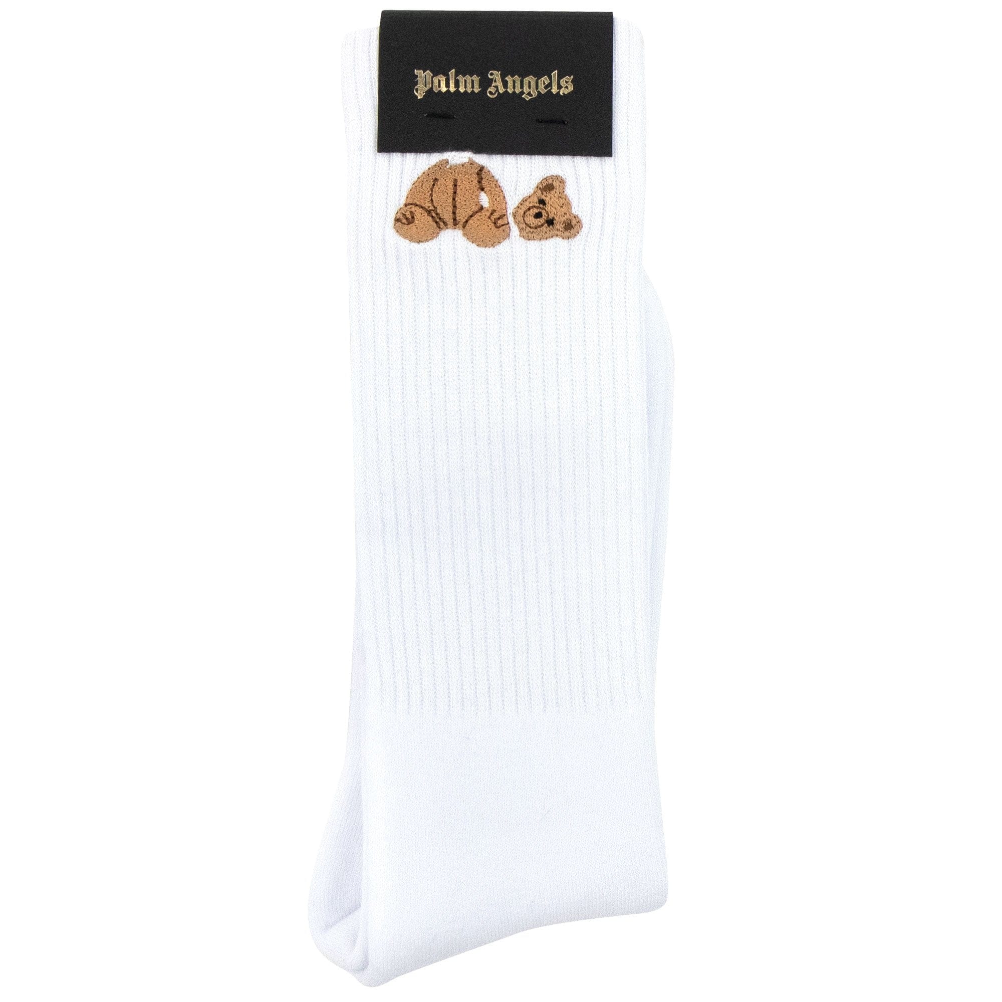 Palm Angels Bear Socks White/brown