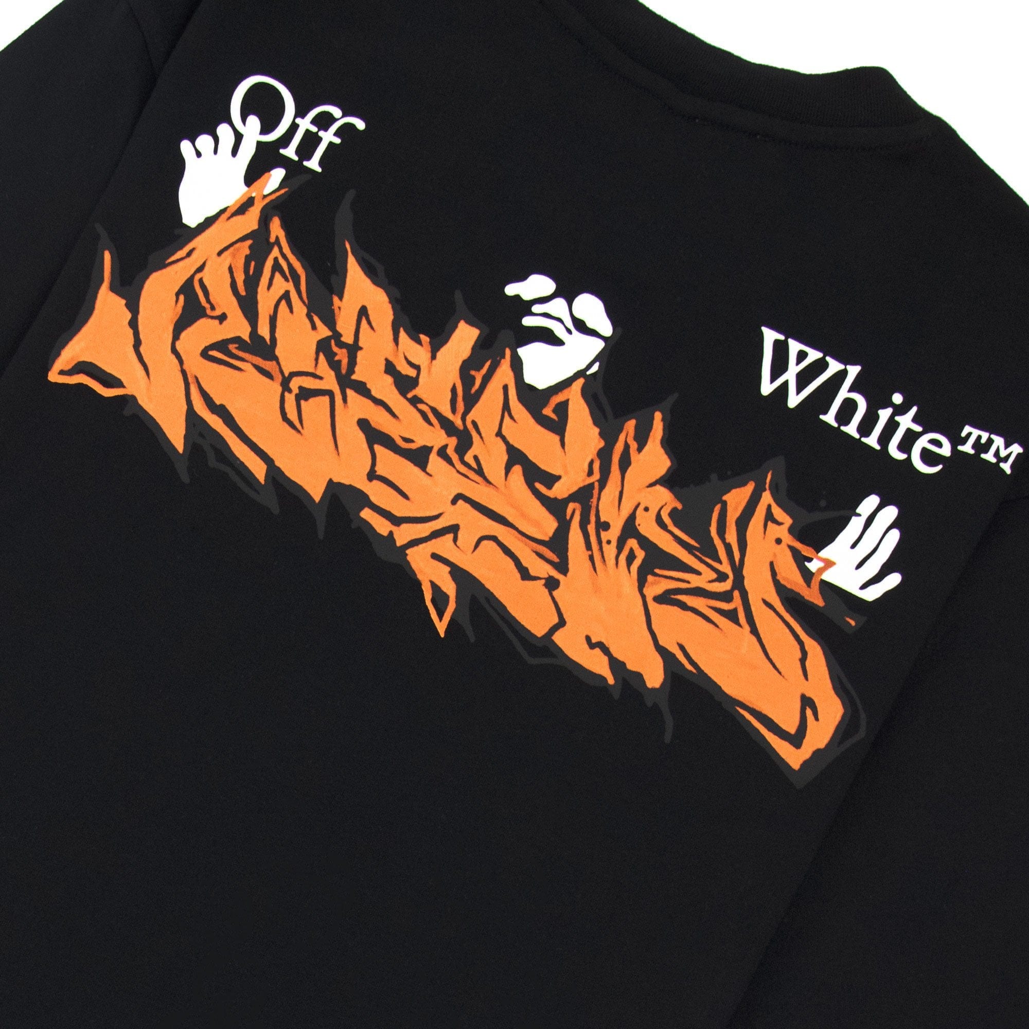 Off White Neen 0w Logo Skate S/s T Shirt Black/orange