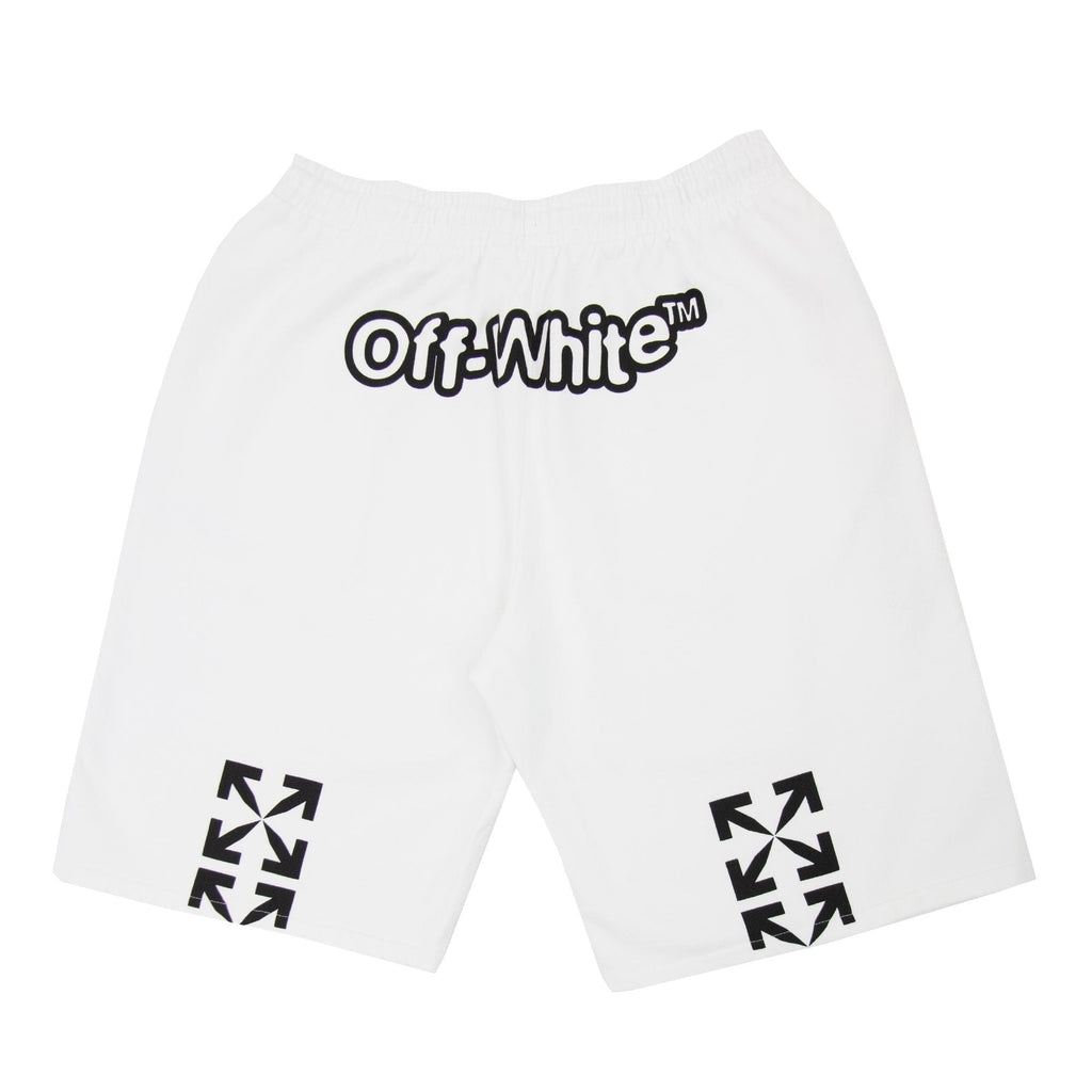 Off White Ff Blur Skate Sweat Shorts White/black
