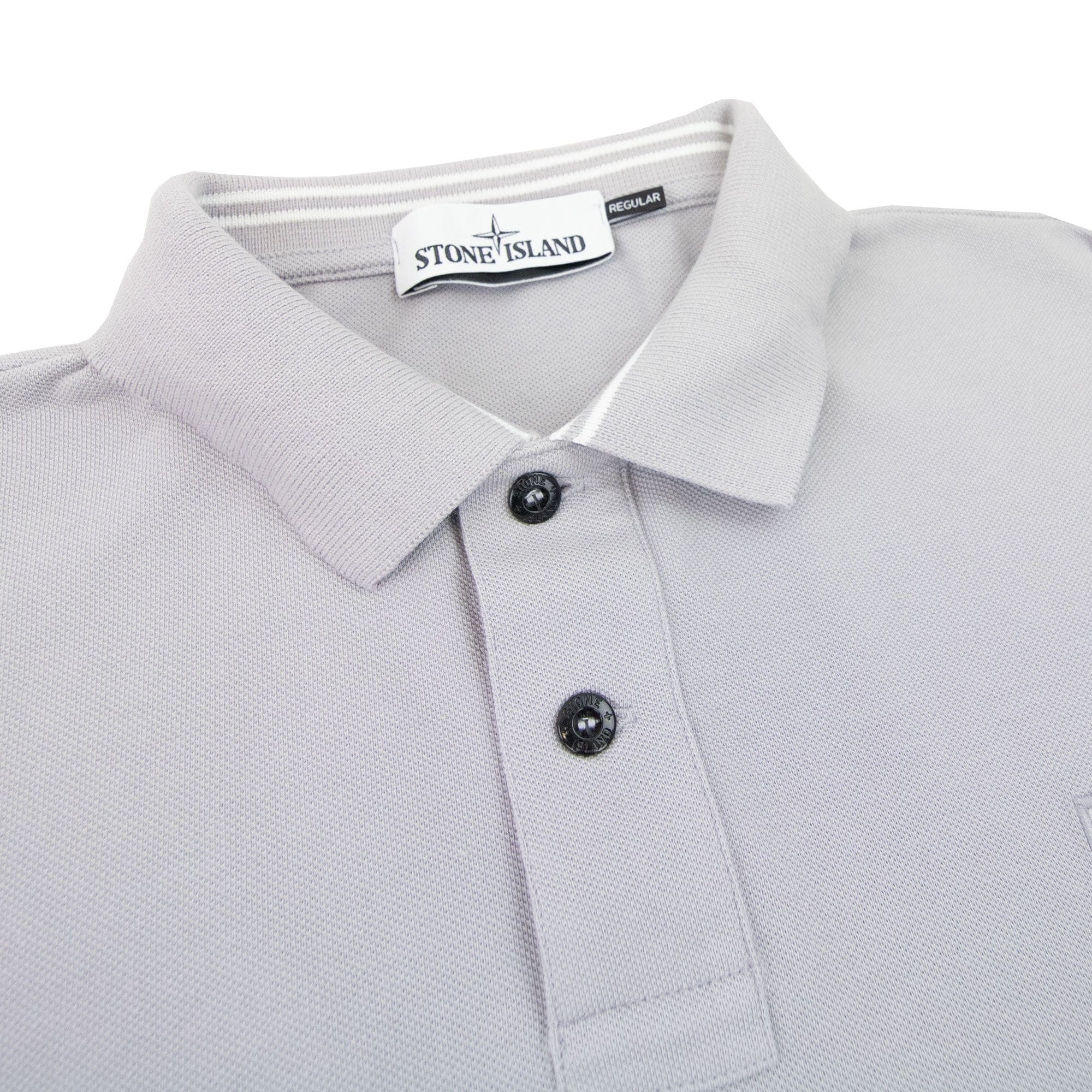 Stone Island Patch Logo Reg Fit Polo Lilac