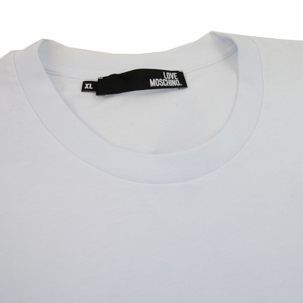 Love Moschino Embossed Peace Logo T-shirt White
