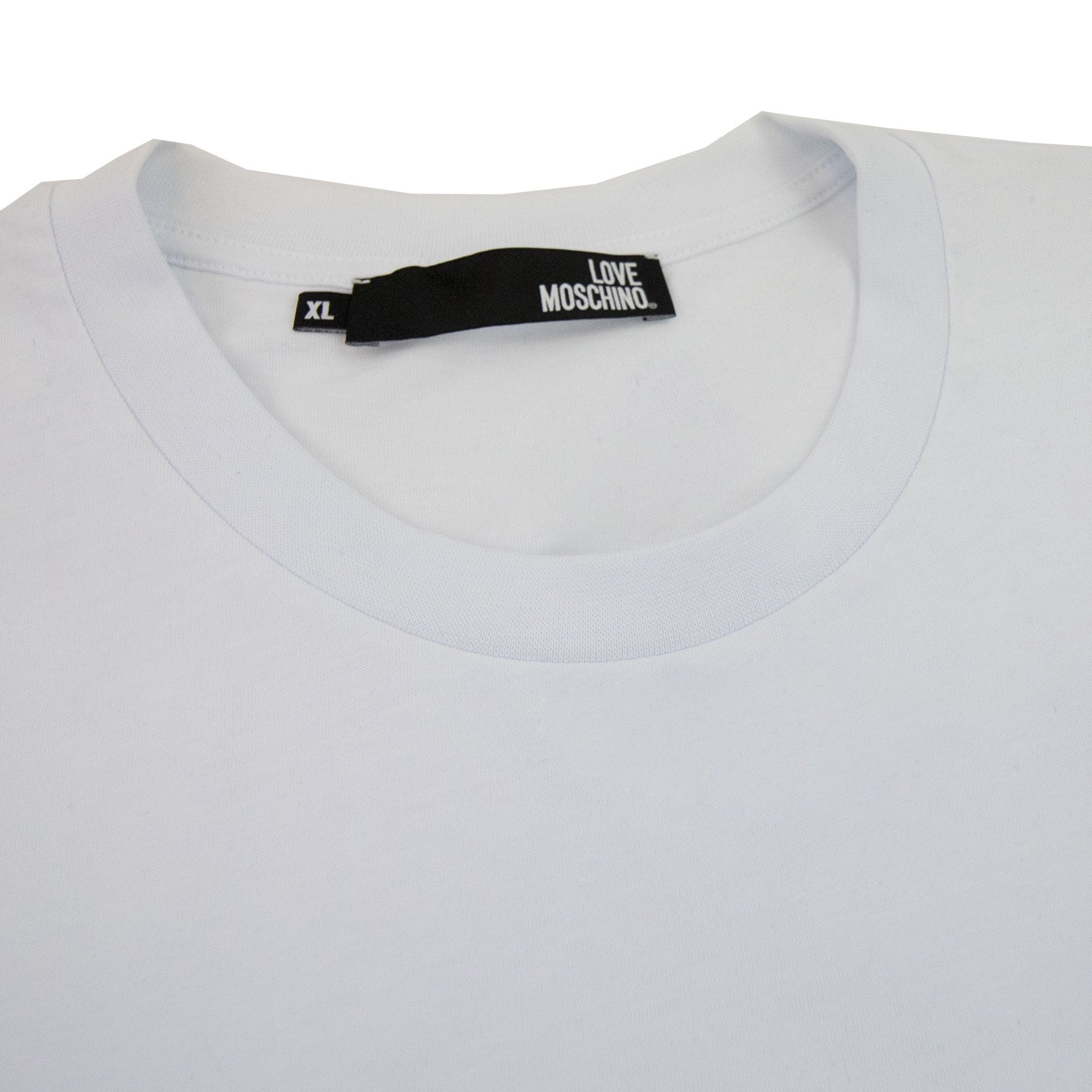 Love Moschino Embossed Peace Logo T-shirt White
