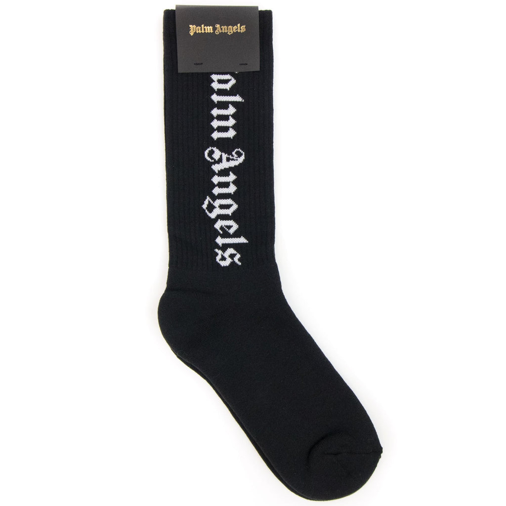 Palm Angels Vertical Logo Socks Black/White