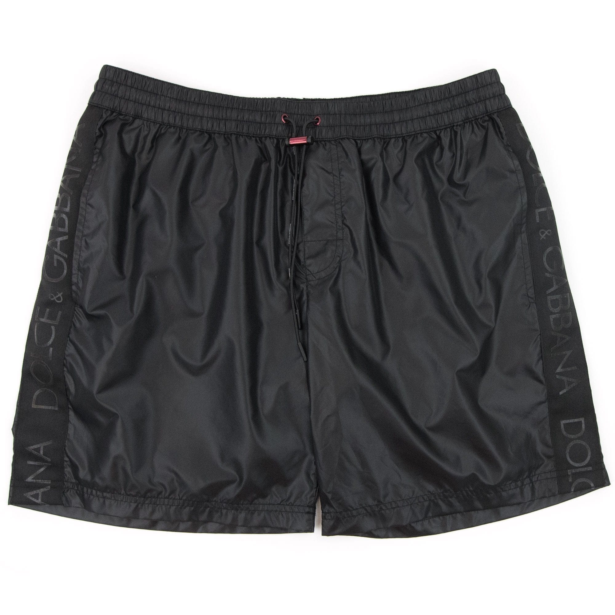 Dolce & Gabbana Side Band Logo Swim Shorts Black