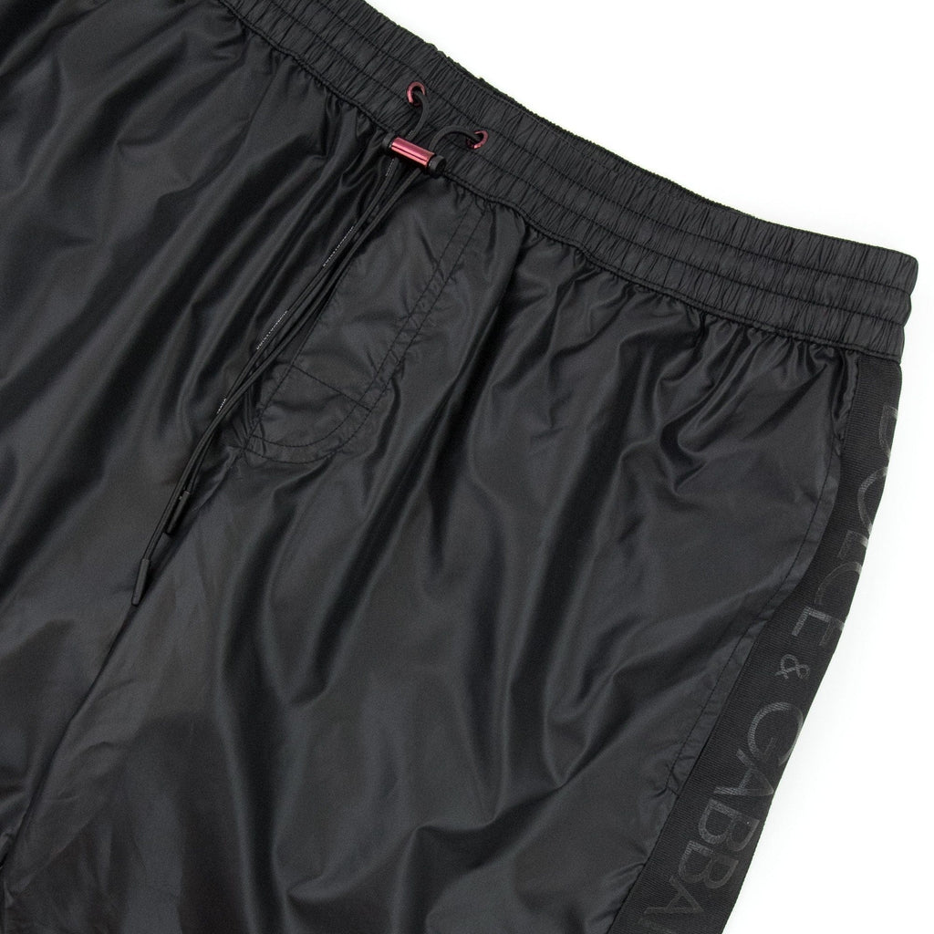 Dolce & Gabbana Side Band Logo Swim Shorts Black