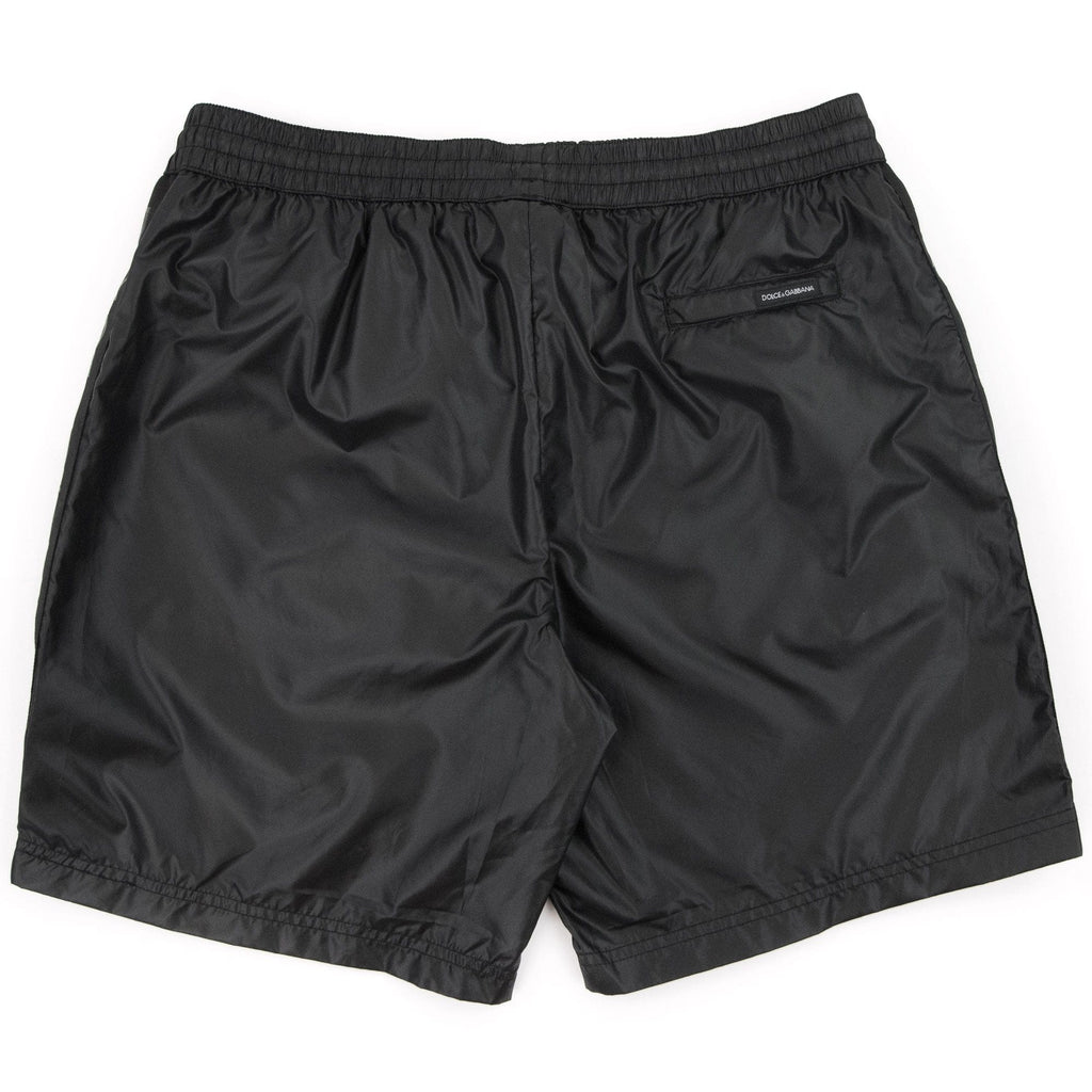 Dolce & Gabbana Side Band Logo Swim Shorts Black