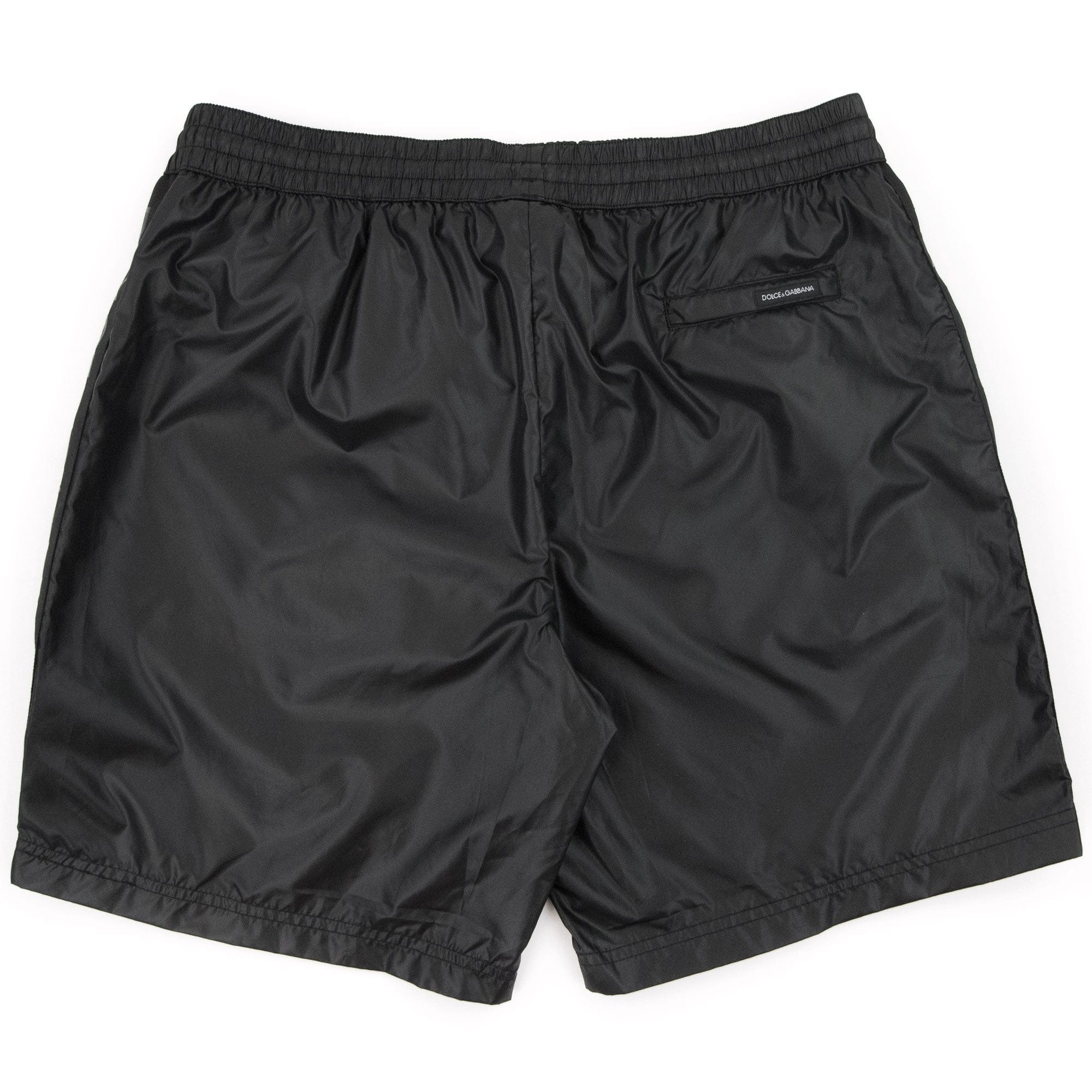 Dolce & Gabbana Side Band Logo Swim Shorts Black