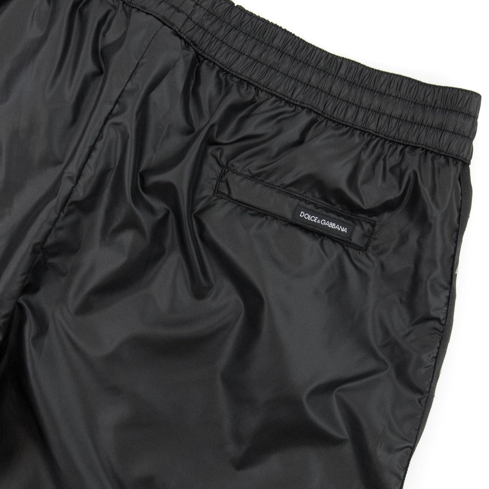 Dolce & Gabbana Side Band Logo Swim Shorts Black