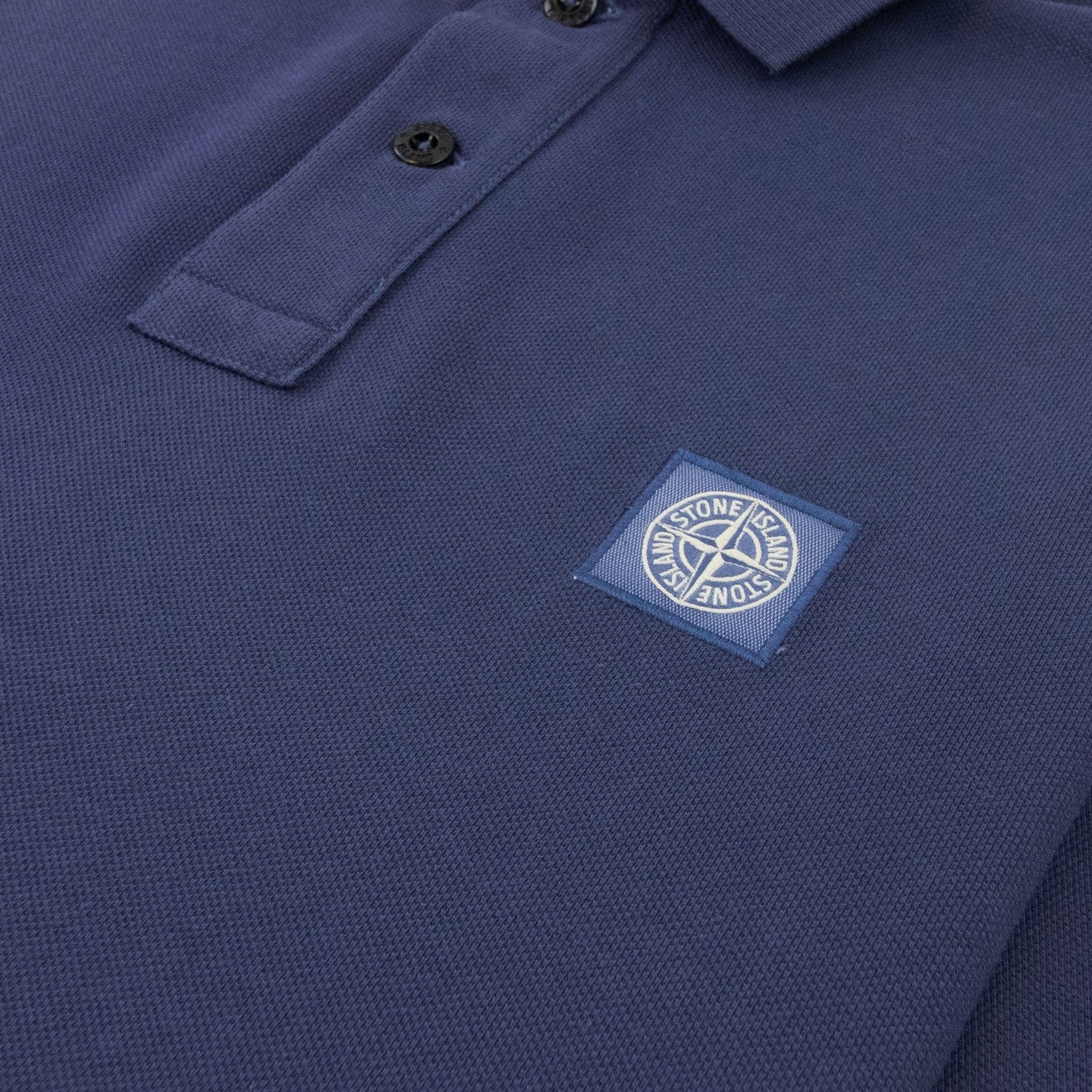 Stone Island Patch Logo Reg Fit Polo Purple V0027