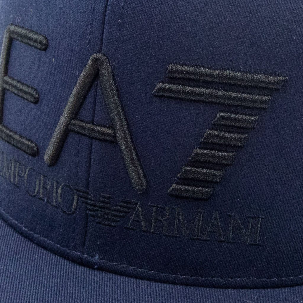 Ea7 Embroidered Logo Baseball Hat Dark Blue