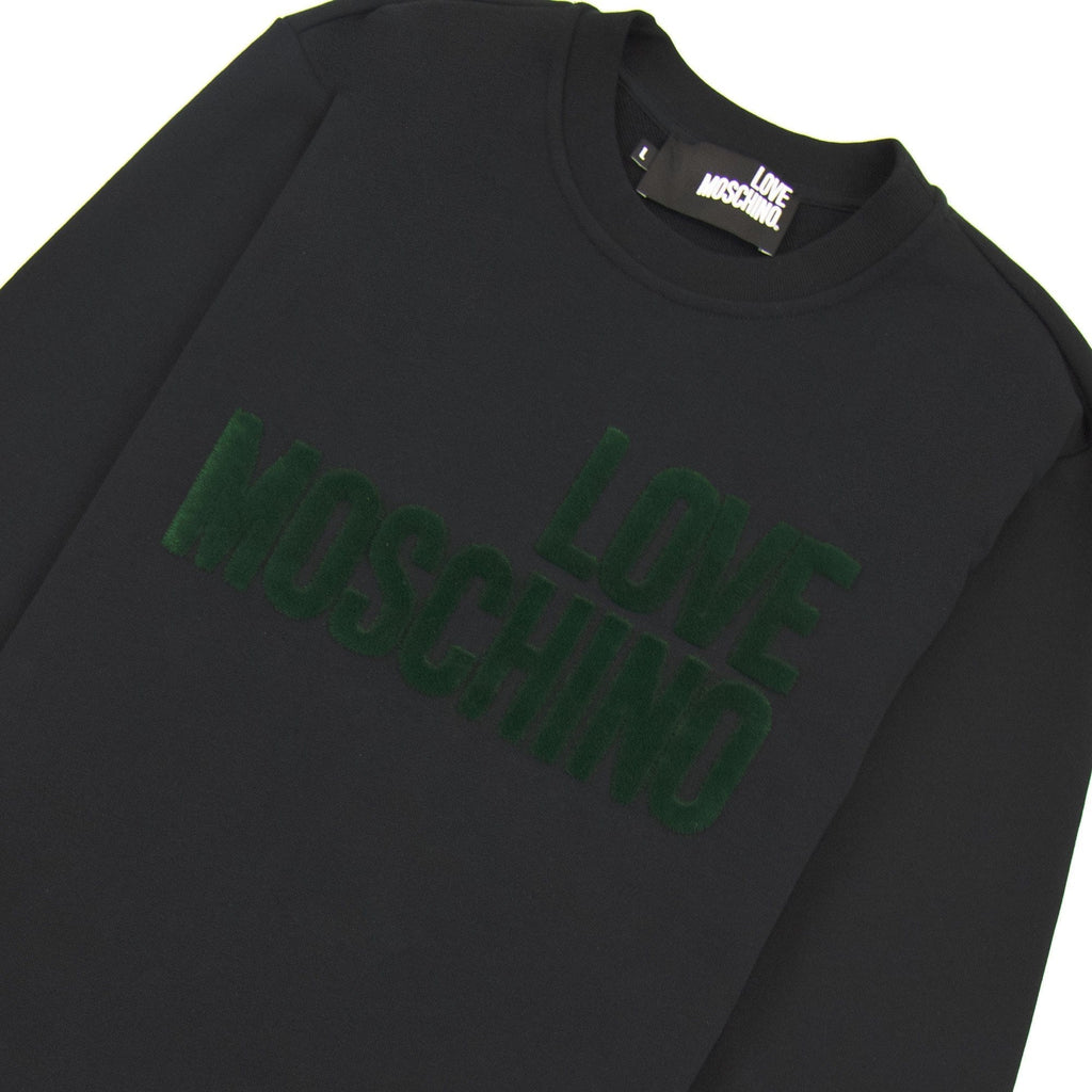 Love Moschino Grass Logo Sweatshirt Black