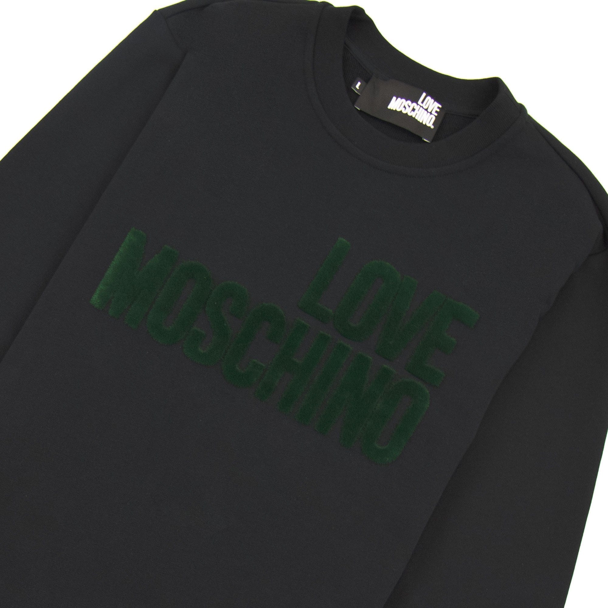 Love Moschino Grass Logo Sweatshirt Black