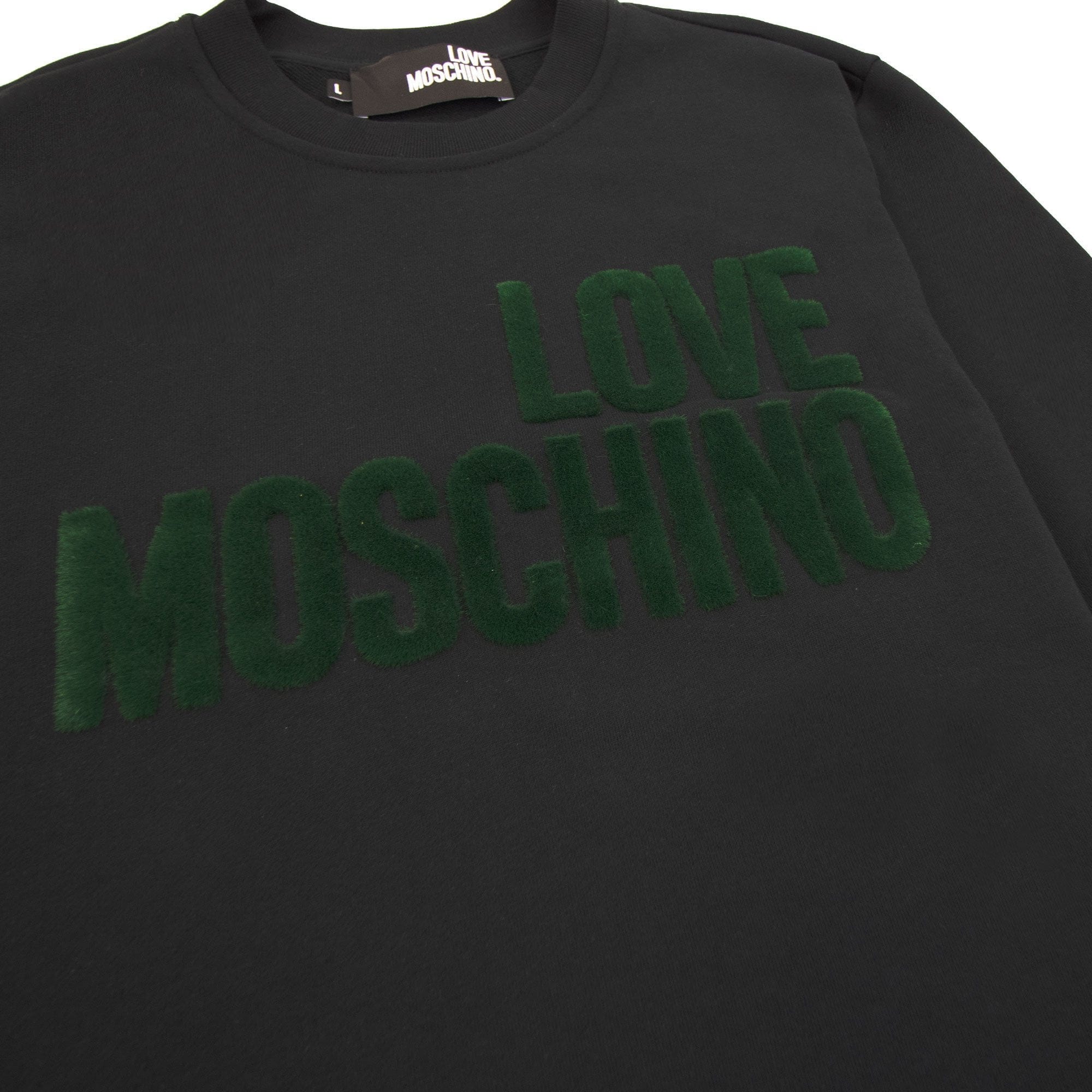 Love Moschino Grass Logo Sweatshirt Black