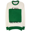 Casablanca Cashmere Blend Embriodered Colour Block Sweatshirt Off White
