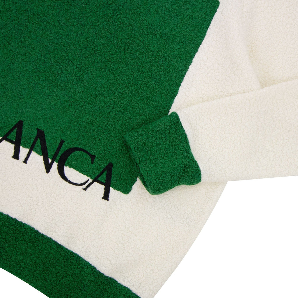 Casablanca Cashmere Blend Embriodered Colour Block Sweatshirt Off White