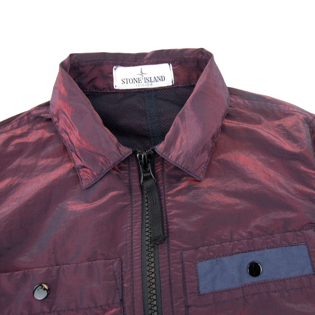 Stone Island Junior 10337 Nylon Metal Over Shirt Red V1028