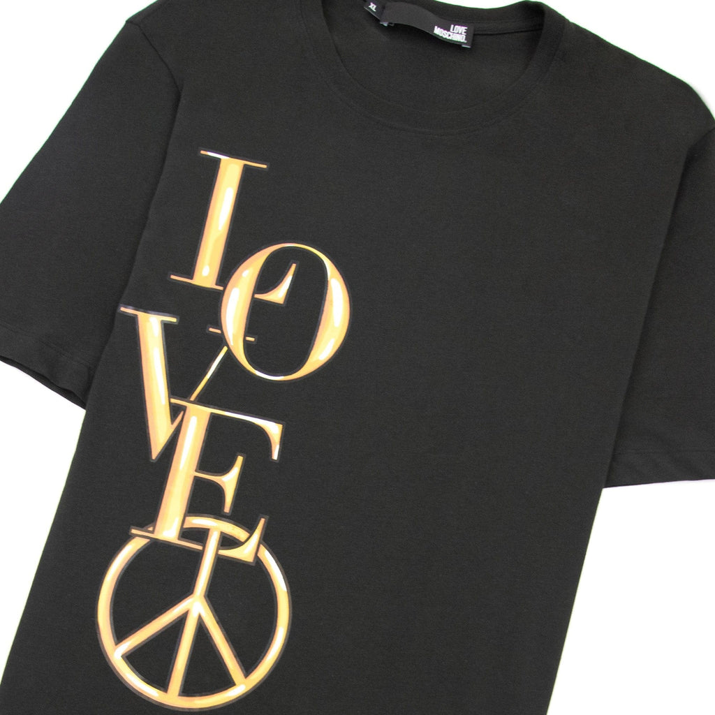 Love Moschino Side Love Logo T Shirt Dark Green