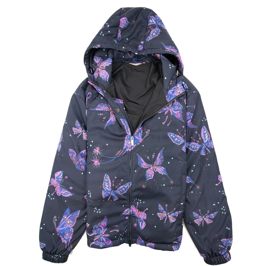 Valentino Utopia Butterfly Print Nylon Windbreaker Multi