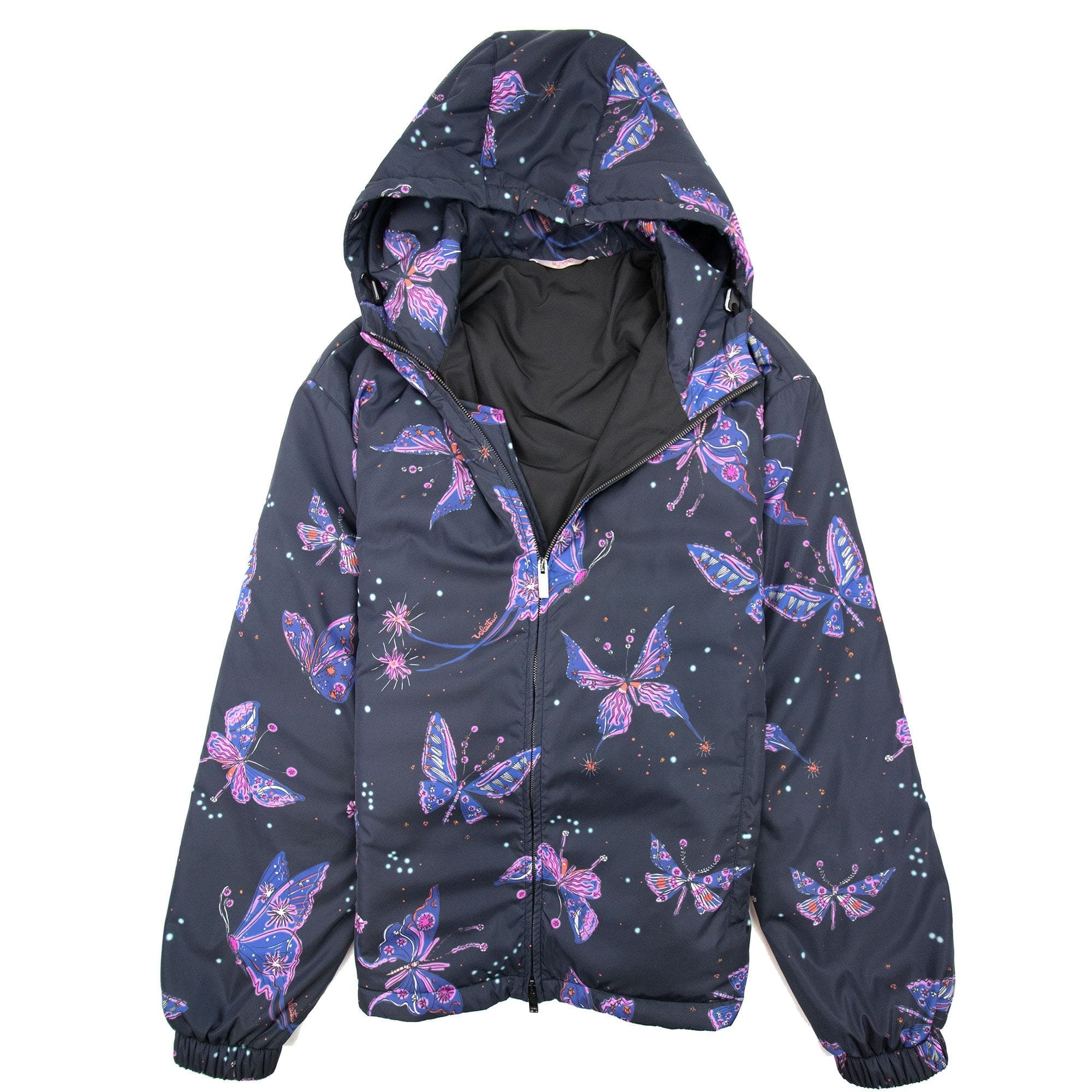 Valentino Utopia Butterfly Print Nylon Windbreaker Multi