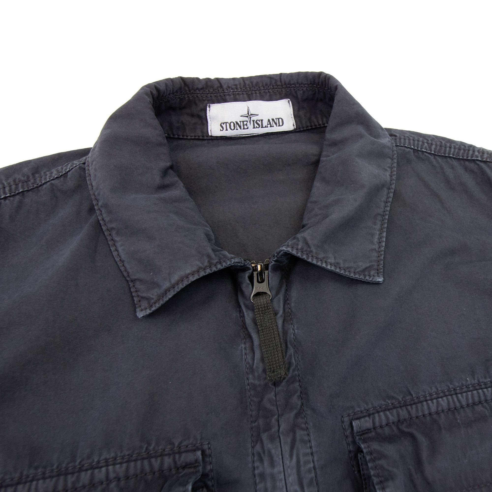 Stone Island 114wn Old Treatment Shirt Navy V0120