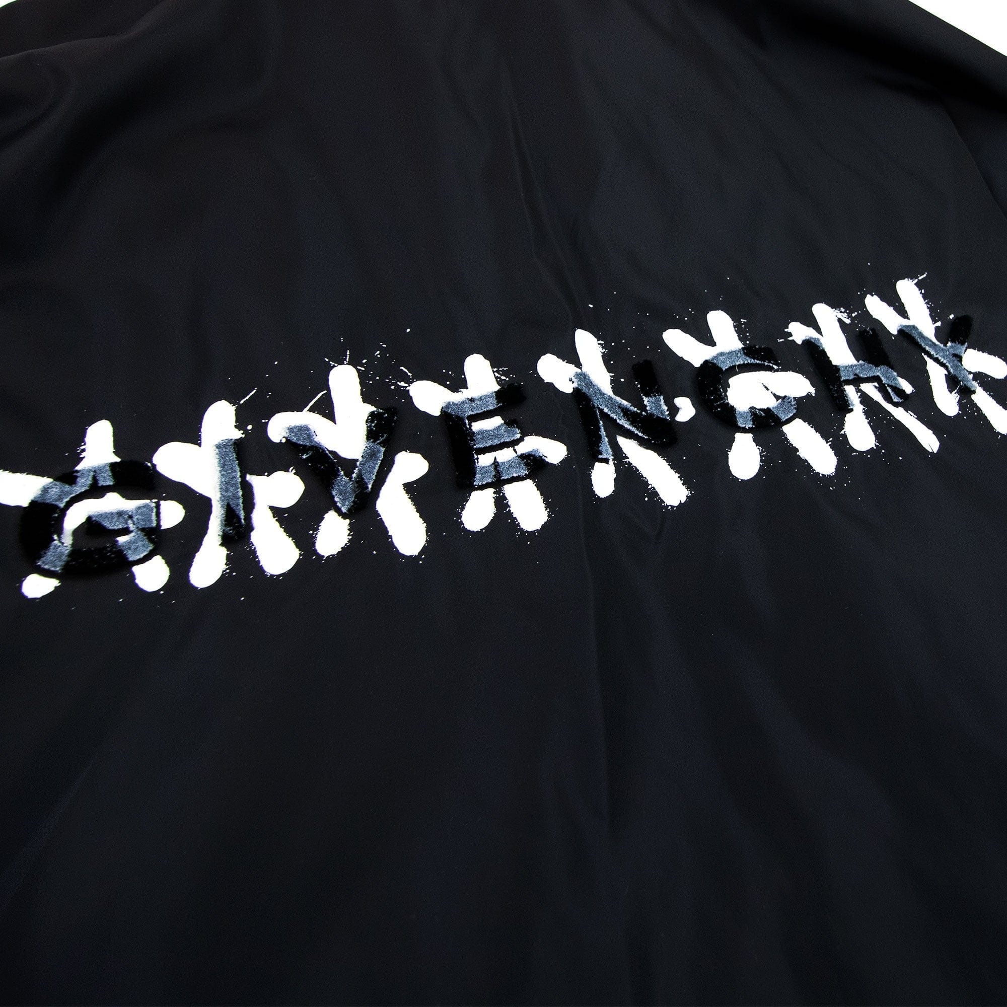 Givenchy Supple Nylon Hoodied Windbreaker Black 001