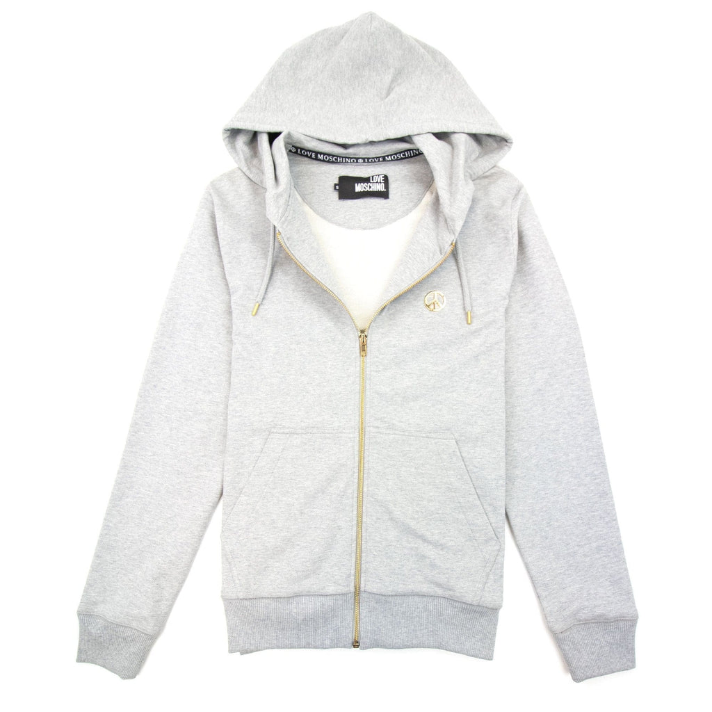 Love Moschino Metal Peace Hoody Light Grey
