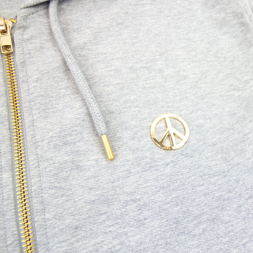 Love Moschino Metal Peace Hoody Light Grey
